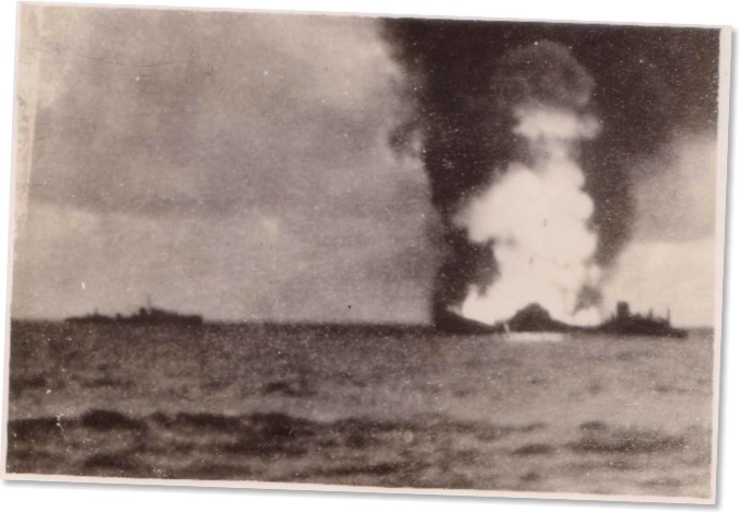 Tanker Kentucky being scuttled